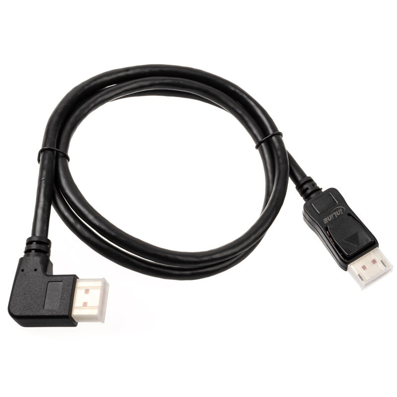 InLine 8K (FUHD) DisplayPort cable, angled left, black - 1m : image 2