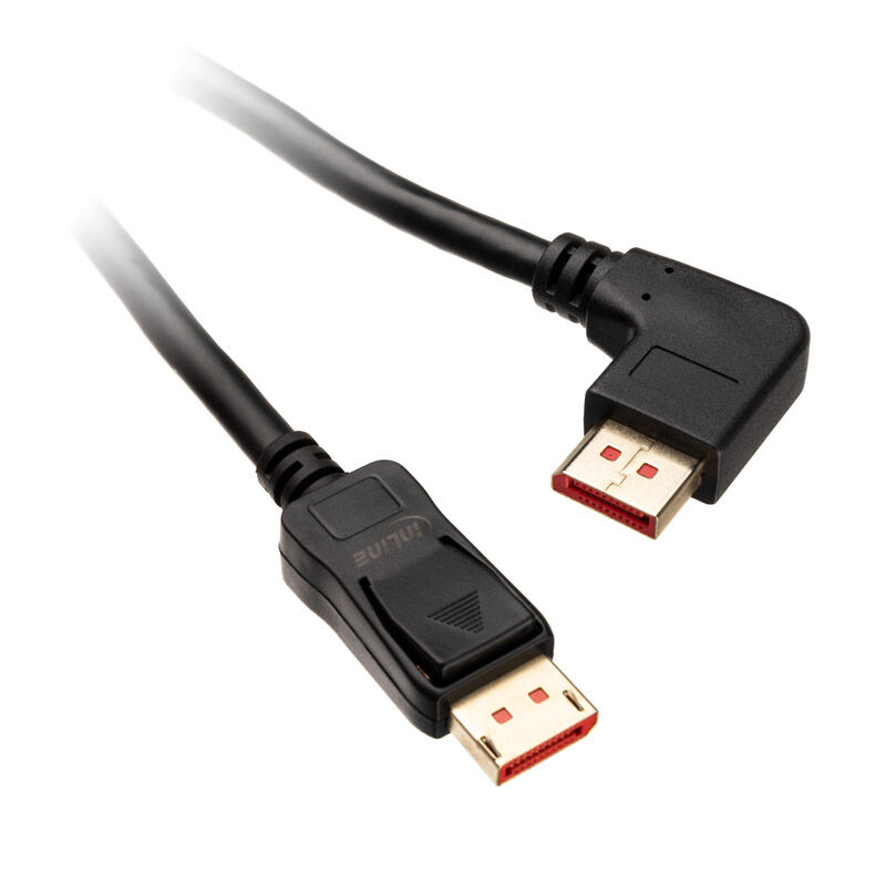 InLine 8K (FUHD) DisplayPort cable, angled left, black - 1m : image 1