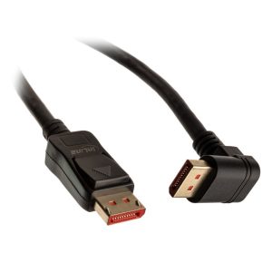 InLine 8K4K DisplayPort cable, angled down, black - 1m : image 1