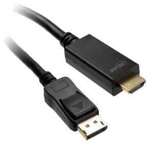 Inline DisplayPort to HDMI Converter Cable, 4K / 60Hz, black - 5m : image 1