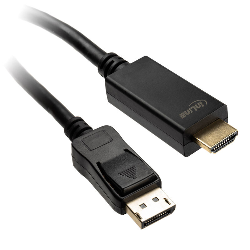 Inline DisplayPort to HDMI Converter Cable, 4K / 60Hz, black - 5m : image 1