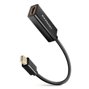 AXAGON RVDM-HI14N Mini DisplayPort to HDMI Adapter, 4K/30 Hz, 15 cm long - black : image 1