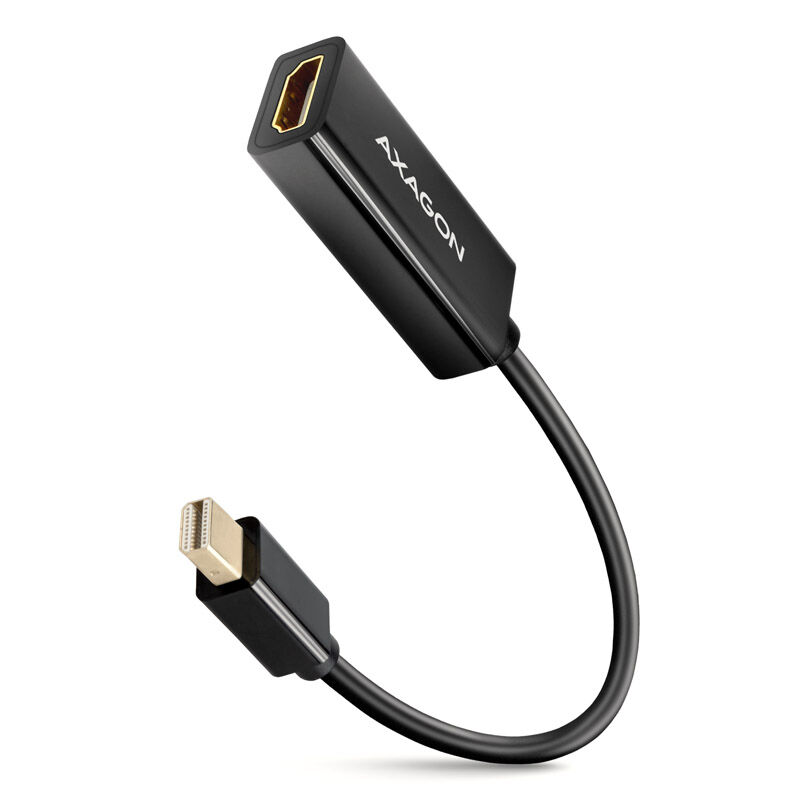 AXAGON RVDM-HI14N Mini DisplayPort to HDMI Adapter, 4K/30 Hz, 15 cm long - black : image 1