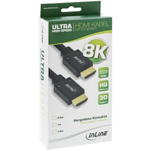 InLine HDMI Ultra High Speed 8K4K cable, black - 1m : image 2