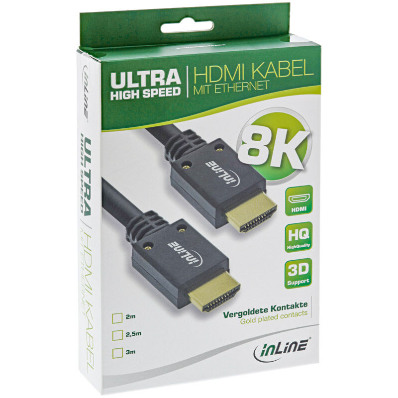InLine HDMI Ultra High Speed 8K4K cable, black - 2m : image 2