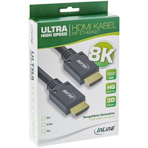 InLine HDMI Ultra High Speed 8K4K cable, black - 3.0m : image 2