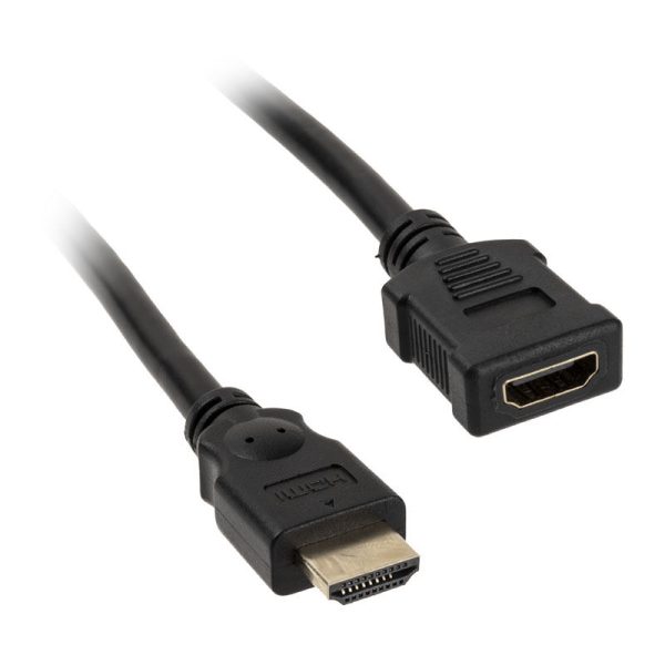 InLine HDMI extension plug / socket, black – 5m