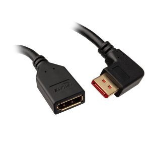 Inline DisplayPort adapter cable, 8K4K, right angled - 0.15m : image 1