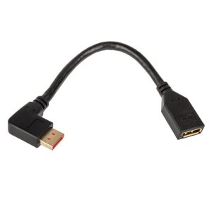 Inline DisplayPort adapter cable, 8K4K, left angled - 0.15m : image 2