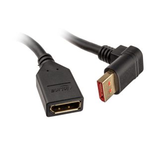 Inline DisplayPort Adapter Cable, 8K4K, Angled Down - 0.15m : image 1