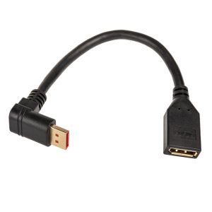 Inline DisplayPort Adapter Cable, 8K4K, Angled Down - 0.15m : image 2