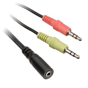InLine Audio headset adapter cable, 2x 3.5 mm plug to 3.5 mm jack 4-pin CTIA - 0.15 m : image 2