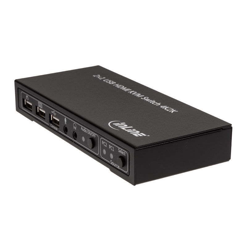 InLine KVM Switch, 2-port HDMI 4K2K with audio
