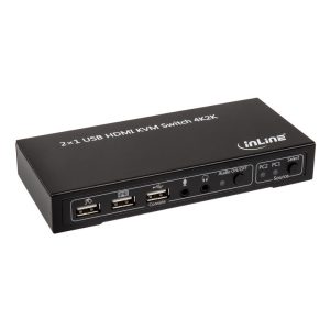 InLine KVM Switch, 2-port HDMI 4K2K with audio