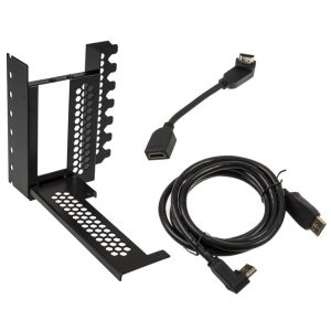 CableMod vertical graphics card support with PCIe x16 riser cable, 1x DisplayPort, 1x HDMI - black : image 1