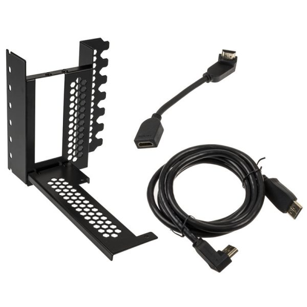 CableMod vertical graphics card support with PCIe x16 riser cable, 1x DisplayPort, 1x HDMI – black