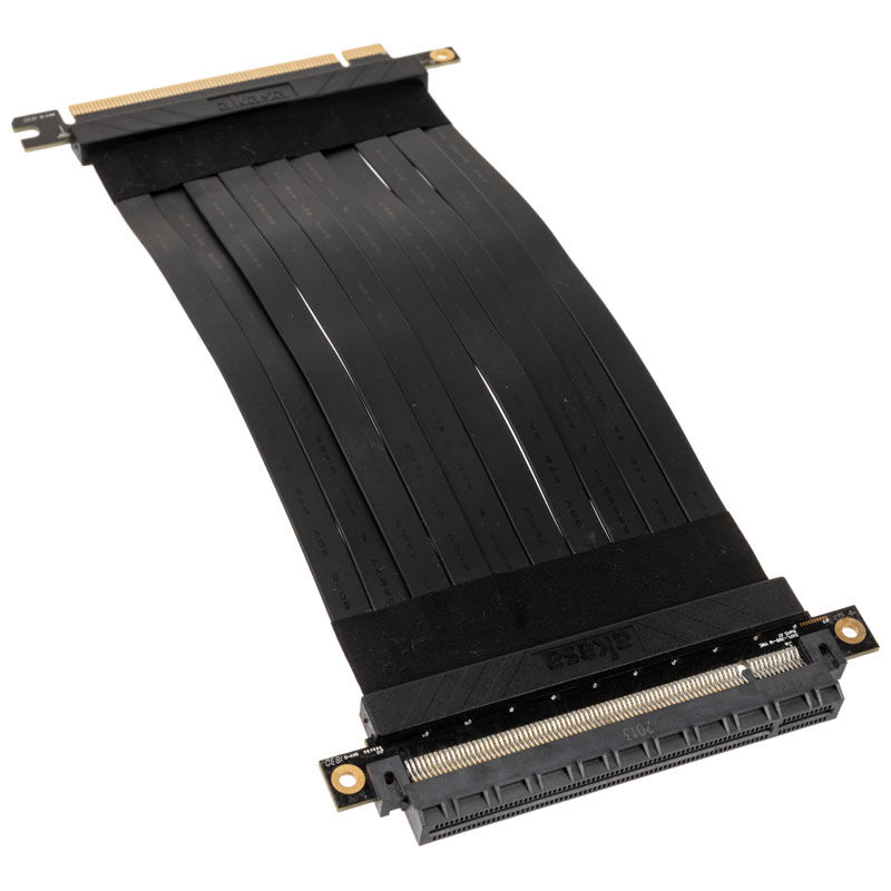 Akasa Riser Black X2, Premium PCIe 3.0 x 16 Riser Cable, 20cm - black : image 1