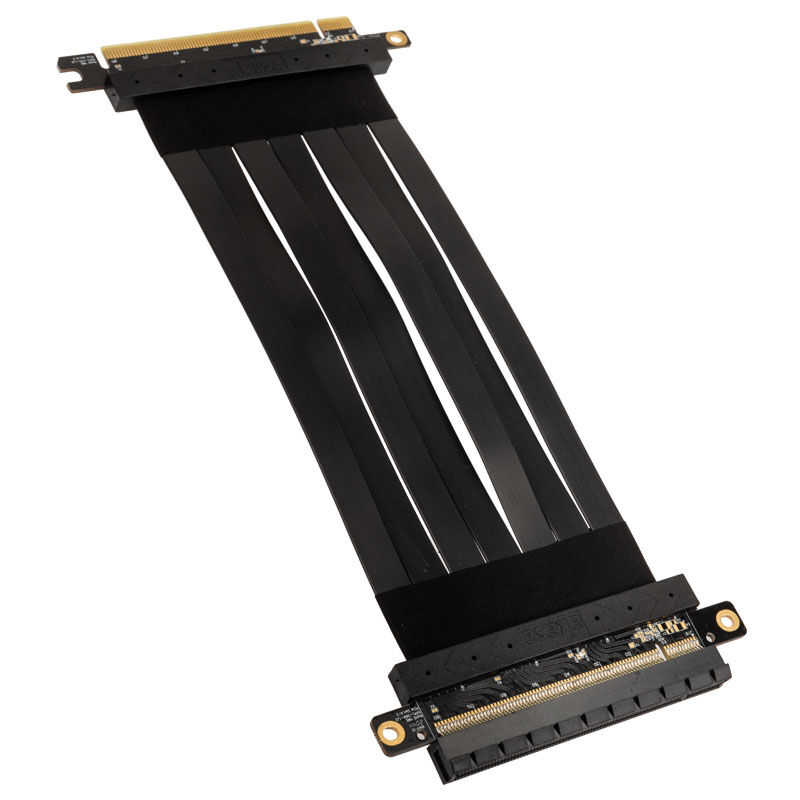 akasa Riser Black X2 Mark IV, Premium PCIe 4.0 x16 Riser Cable, 20 cm - black