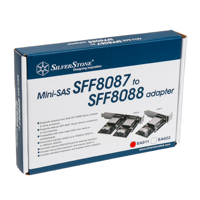 Silverstone SST-SA011 Mini SAS SFF 8087 to SFF 8088 Adapter