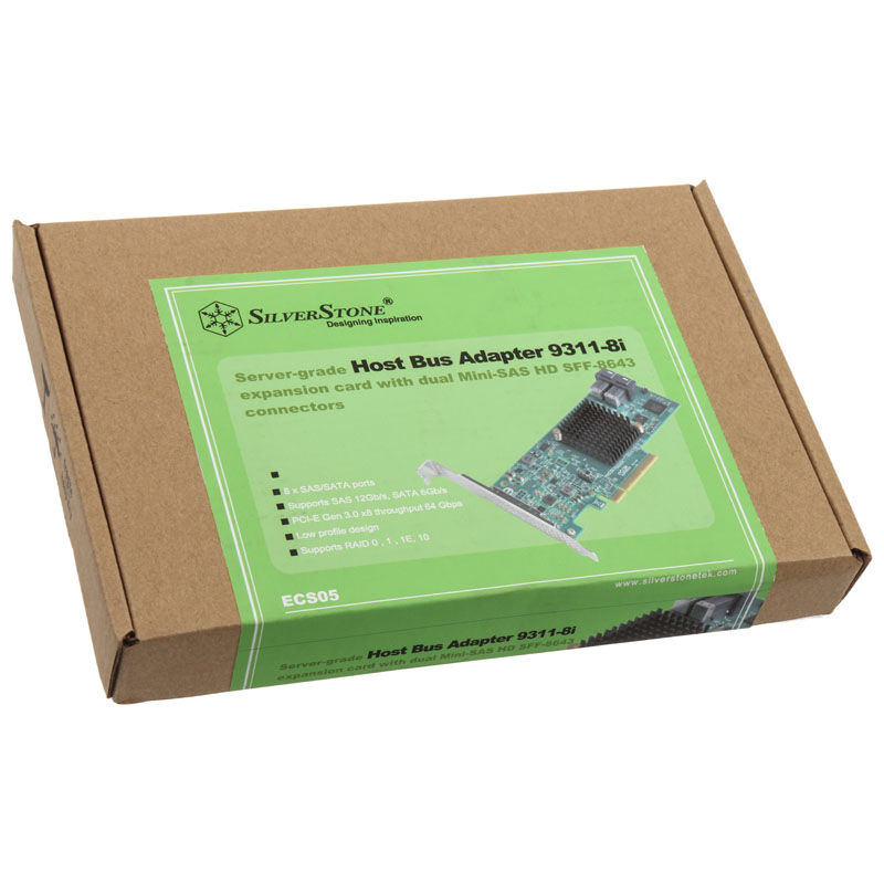 Silverstone SST-ECS05 RAID-Contr. PCIe x8 for 8x SAS / SATA (9311-8i)