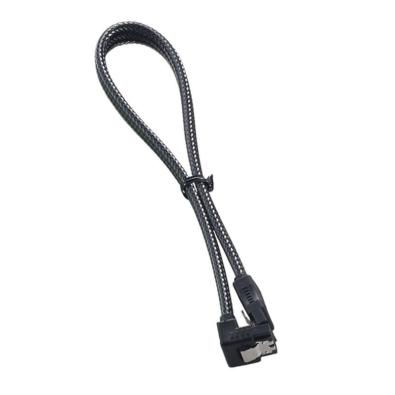 CableMod ModMesh Right Angle SATA 3 Cable 30cm - carbon