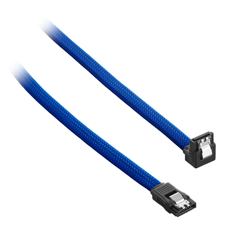 CableMod ModMesh Right Angle SATA 3 Cable 60cm - Blue : image 1