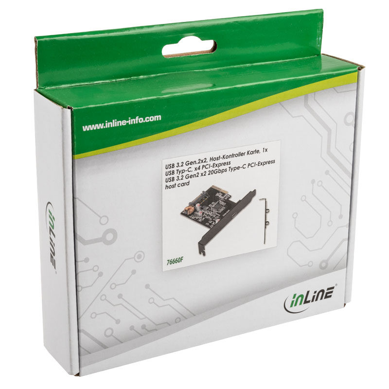 InLine Interface card, PCIe x4, USB 3.2 Gen.2x2, 1x USB Type-C