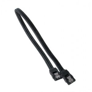 BitFenix Cable 30cm SATA 3 - sleeved black / black