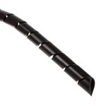 InLine spiral ribbon cable conduit, 18mm x 10m, black