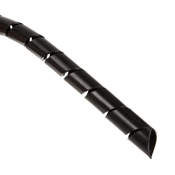 InLine spiral ribbon cable conduit, 18mm x 10m, black