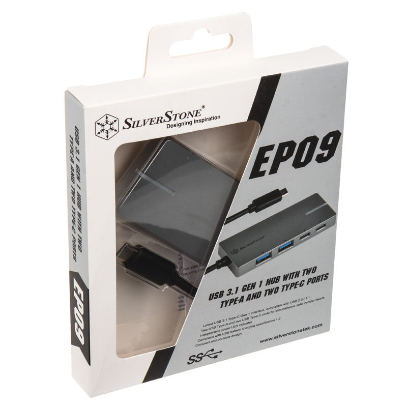 Silverstone SST-EP09C USB 3.1-C port - silver
