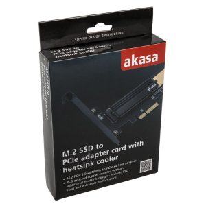 Akasa M.2 X4 PCI-E 3.0 Adapter Card - Black PCB