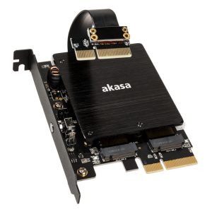 Akasa Dual M.2 PCI-E RGB LED Adapter Card