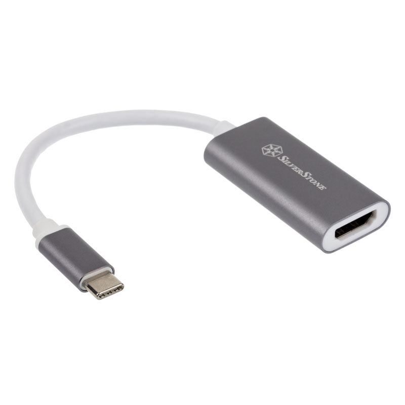 Silverstone SST-EP07C-E - USB 3.1 Type C to HDMI V2.0b adapter - gray : image 2