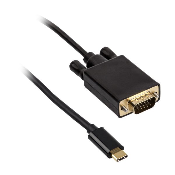 Akasa Type C adapter cable to VGA – black