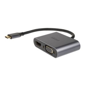 Akasa USB Type C 2-in-1 display adapter - silver