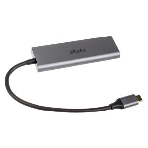 Akasa USB Type C - 4 x Type A - silver