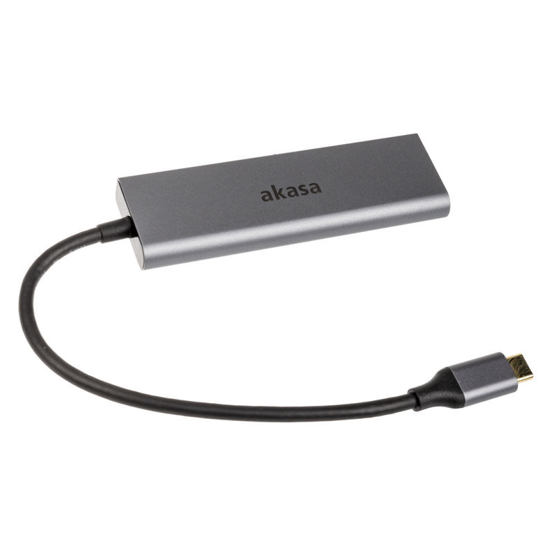 Akasa USB Type C - 4 x Type A - silver