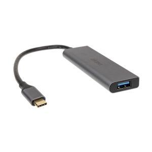 Akasa USB Type C - 4 x Type A - silver