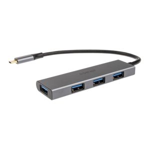 Akasa USB Type C - 4 x Type A - silver