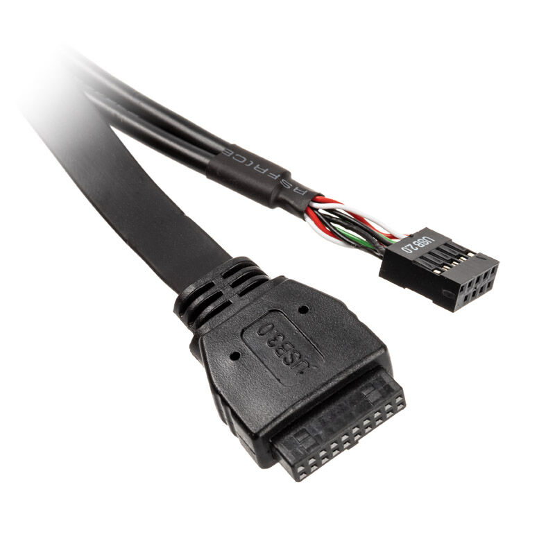 Akasa Internal USB 3.0 / 2.0 to external USB-C and 2x USB 2.0 Type-A adapter cables - 40cm, black