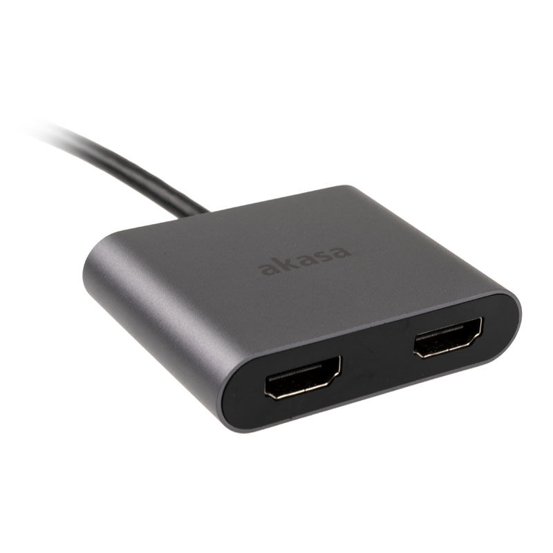Akasa USB-C to Dual HDMI MST Adapter - 4K @ 60Hz, 4K @ 30Hz dual : image 2