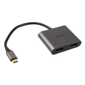 Akasa USB-C to Dual HDMI MST Adapter - 4K @ 60Hz, 4K @ 30Hz dual : image 1