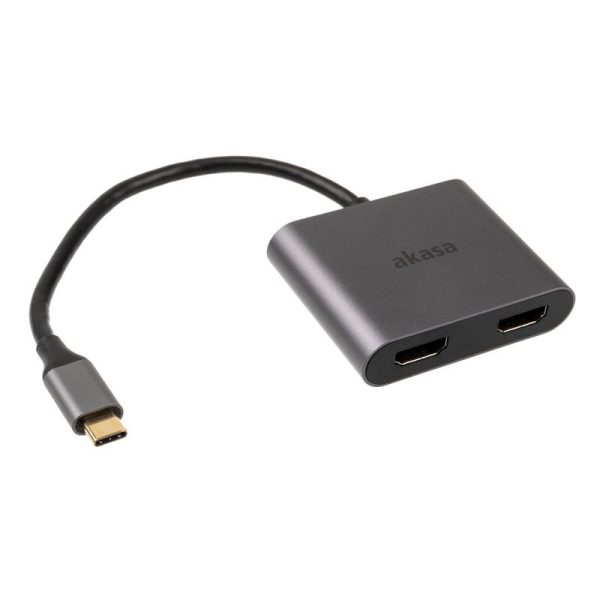 Akasa USB-C to Dual HDMI MST Adapter – 4K @ 60Hz, 4K @ 30Hz dual