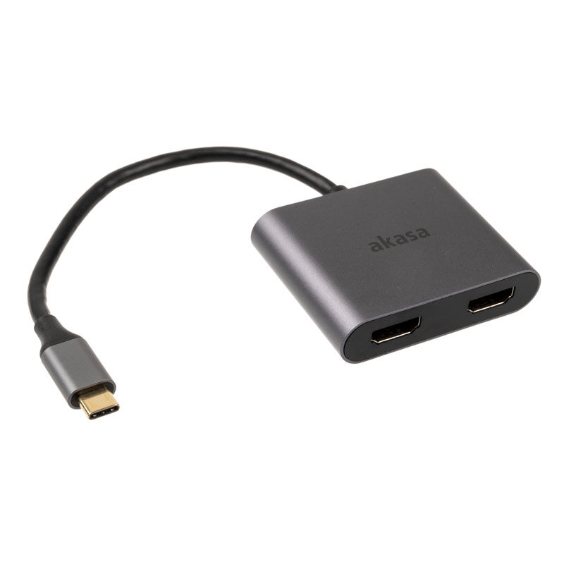 Akasa USB-C to Dual HDMI MST Adapter - 4K @ 60Hz, 4K @ 30Hz dual : image 1