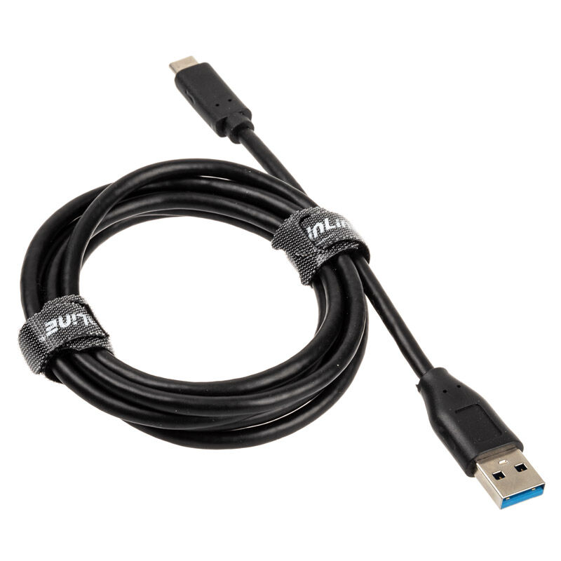 InLine USB 3.2 Gen.2 cable, type C to A male / male, 1.5m - black : image 2
