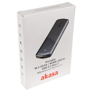 Akasa Portable M.2 SATA / NVMe SSD on USB-C 3.2 Gen 2