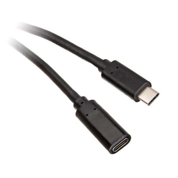 InLine USB 3.2 extension cable, USB type C, black – 1m