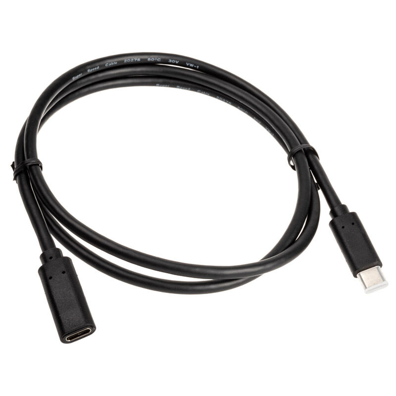 InLine USB 3.2 extension cable, USB type C, black - 1m