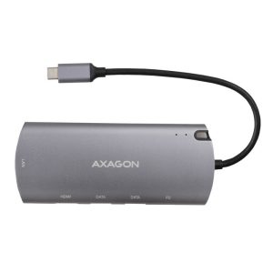 AXAGON HMC-6M2 multiport hub, USB 3.0, M.2-SATA, HDMI, Gbit-LAN, 2x USB-A, 1x USB-C